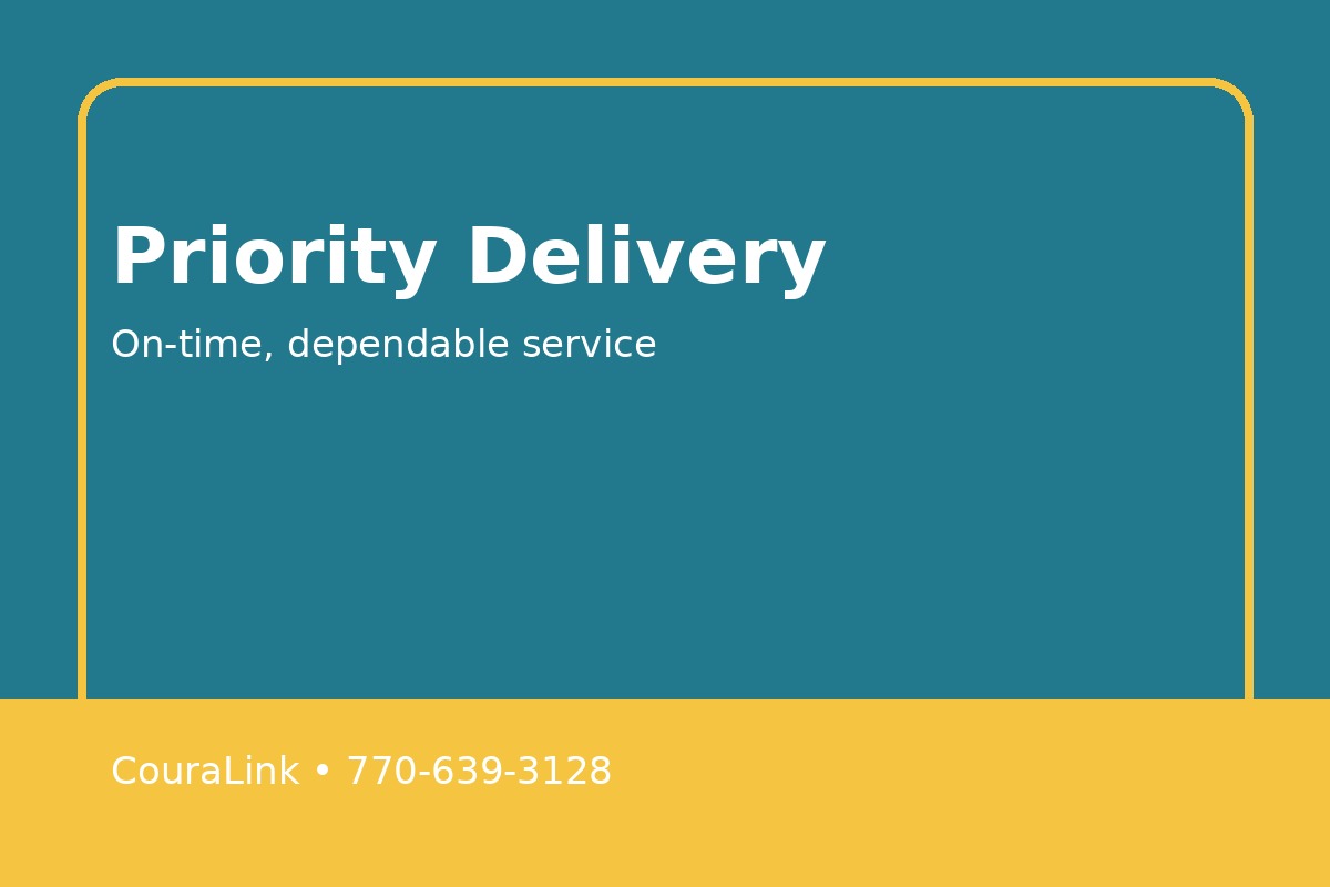 Courier service on route